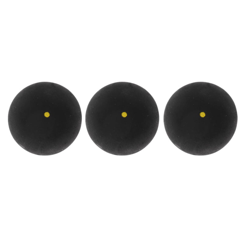 Pack of 2 Single Yellow Dot Squash Balls Tennis Trainning Exercise Gear 