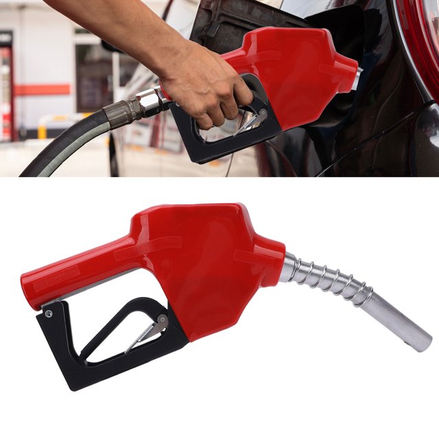 Automatic Shut Off Fuel Nozzle Multifunctional Red Gas Fuel Refilling Nozzle for Petrol Gasoline Kerosene