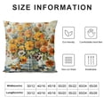 thumbnail image 5 of BANET Orange Floral Throw Pillows Cover Watercolor Fall Sunflowers Vase Decor ​Seasonal Farmhouse Pillowcase for Sofa 22x22in, 5 of 5