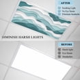thumbnail image 4 of Turquoise Ombre Fluorescent Light Covers, Modern Geometric Moire Abstract Art Magnetic Light Covers for Ceiling Lights, Fluorescent Ceiling Shade Filters for Classroom Bedroom Office 4x2Ft x 2PCS, 4 of 8