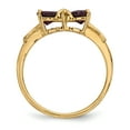 thumbnail image 2 of 14k Yellow Gold Rhodolite Bow Ring Birthstone June, 2 of 10