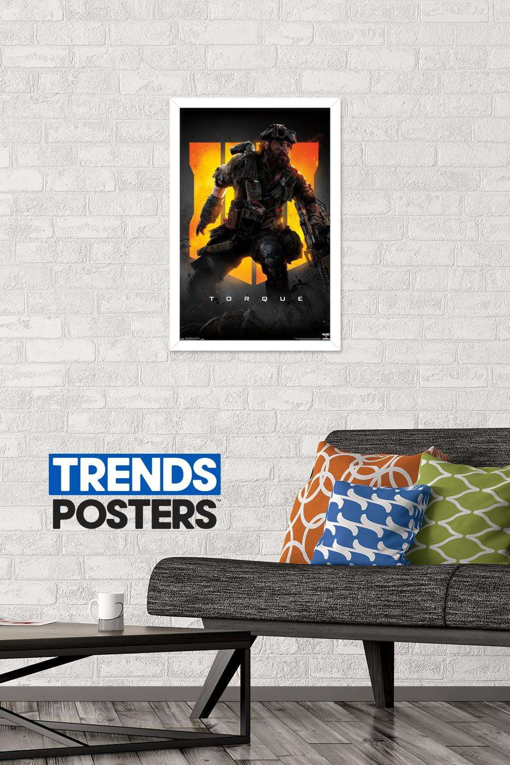 Call of Duty: Black Ops 4 - Torque Key Art Wall Poster, 14.725" x 22.375", Framed