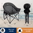 thumbnail image 4 of BRONZY Heavy Duty Oversized Camping Chair 500lbs - Beach Chair for Adults, Portable Folding with Breathable Mesh, Cup Holder & Side Pocket, 4 of 7