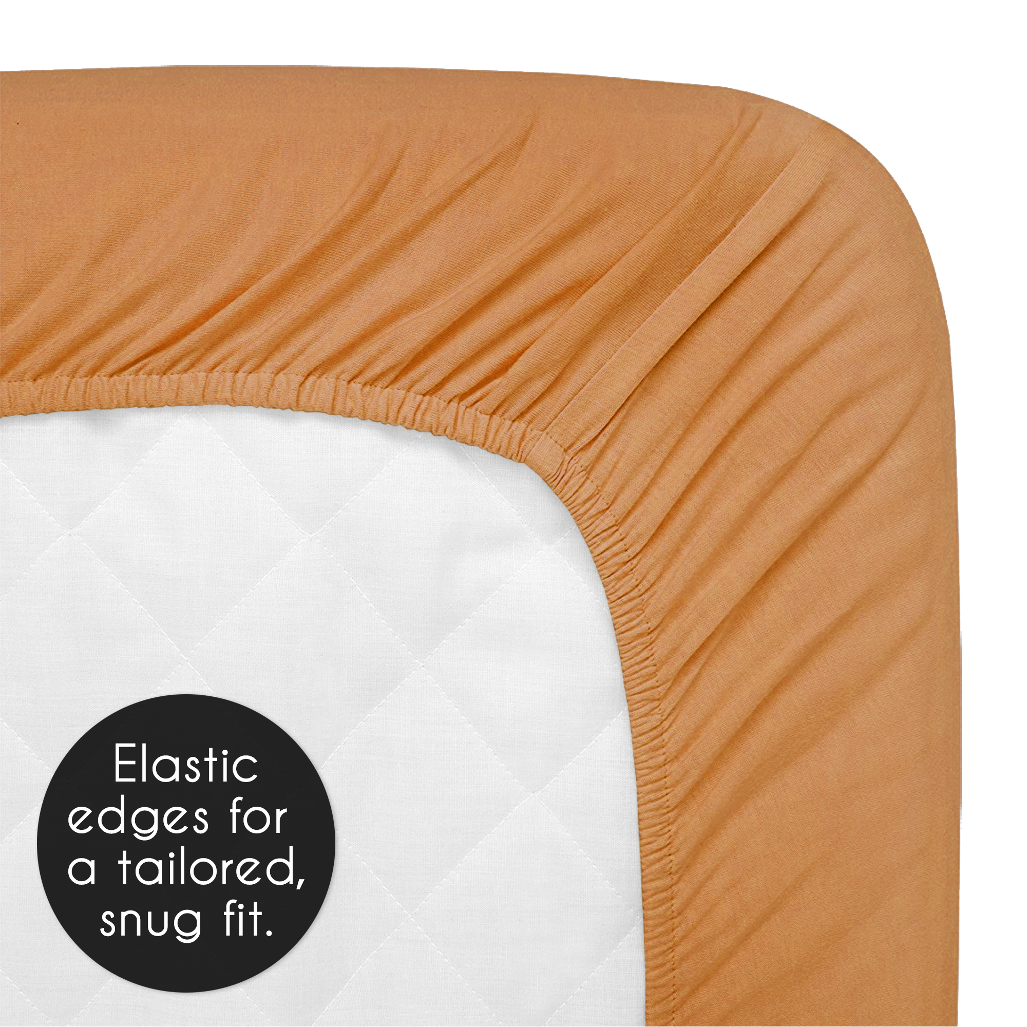 Boho Sun Pumpkin and White Fitted Crib Sheet by Sweet Jojo Designs
