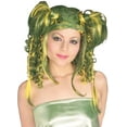 thumbnail image 2 of Camo Cutie Rock Star Green Wig Women's Costume Accessory, 2 of 2