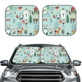 thumbnail image 2 of Daiia Christmas Winter Animals 2PCS Car Windshield Sun Shade, Foldable Sun Shield for Car Front Window, Auto Sun Blocker Visor Protector Universal for Truck SUV Pickup-Large, 2 of 7