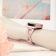 thumbnail image 5 of BANDOVA X-Shape Metal Band with Sparkly Rhinestones, Dressy Bracelet Compatible with Samsung Galaxy Watch 7/6/5/4, Rosegold, 20mm, 5 of 6