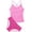 D-Hot Pink, variant on Girls Swimsuit Bathing Suit Two Piece Swimwear Tankini with Adjustable Solid Camisole Top and Floral Printed Bottom Beach Outfit