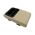 thumbnail image 3 of lacooooppia Car Center Cushion Arm Rest Pad Heightening Pad with Cup Holder Comfortable Auto Armrest Cover for Car SUV Sedan Beige, 3 of 8
