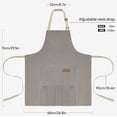 thumbnail image 2 of 2 Pack Kitchen Cooking Aprons, Adjustable Bib Soft Chef Apron with 2 Pockets for Men Women, 2 of 5