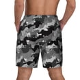 thumbnail image 3 of Kdxio Horse Silhouette Print Men's Swim Trunks with Compression Liner 7 Inch Inseam Quick Dry Swim Shorts, 3 of 7
