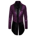 thumbnail image 1 of ITFABS Costume pour Hommes, Paillettes Brillantes Col Rabattu Bal Queue-de-Pie Smoking, 1 of 6