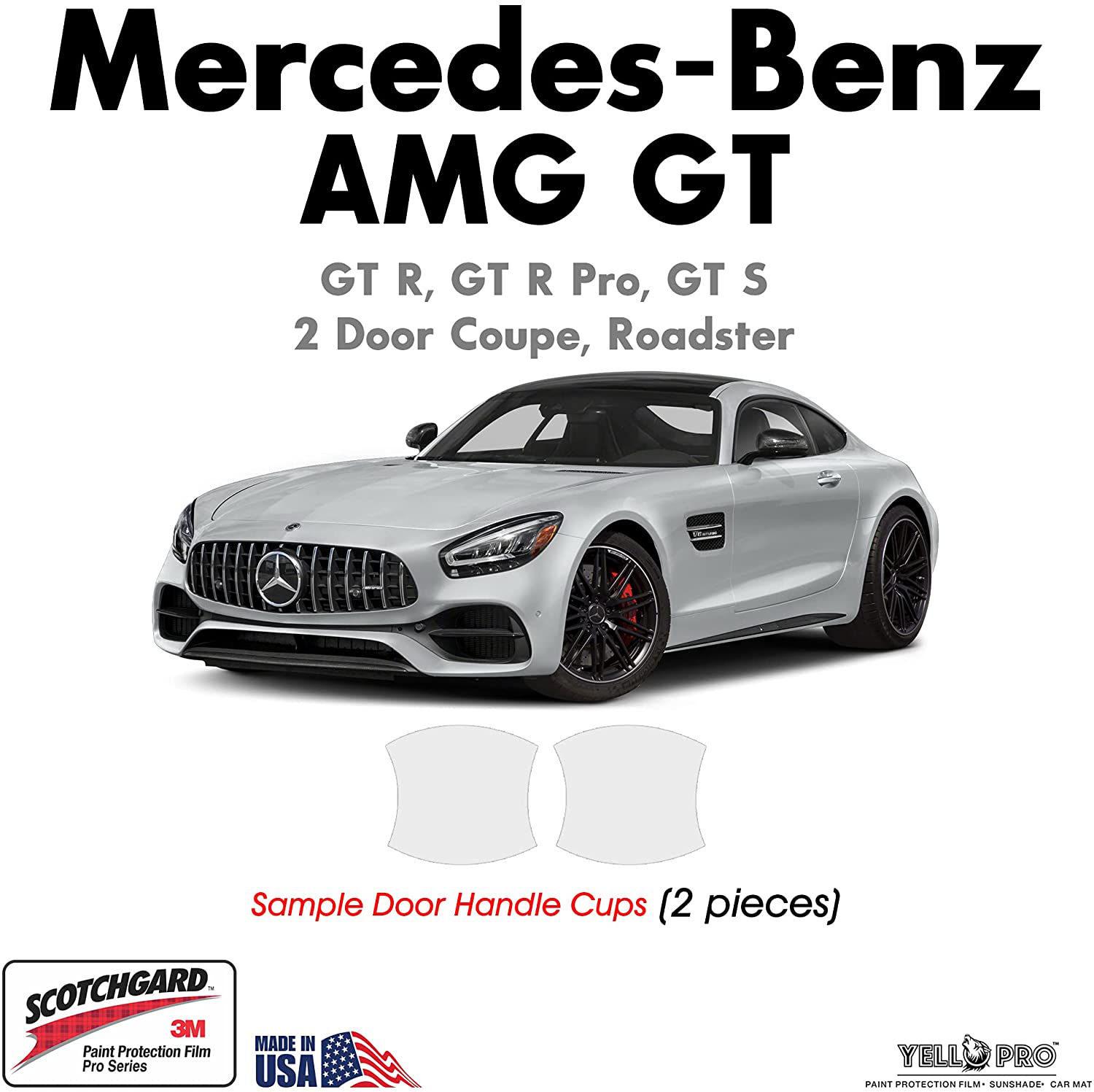 Door Handle Cup Ppf Kit For 17 22 Mercedes Benz Amg Gt Roadster 2 Door Walmart Com