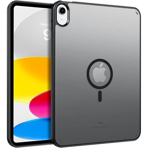 ccwonima Magnetic for iPad A16 Case (11th Generation 11 Inch 2025), iPad 10th Generation Case 10.9 inch 2022, Translucent Matte Slim Soft TPU Protective Tablet Cover for iPad 11th/10th Gen, Black