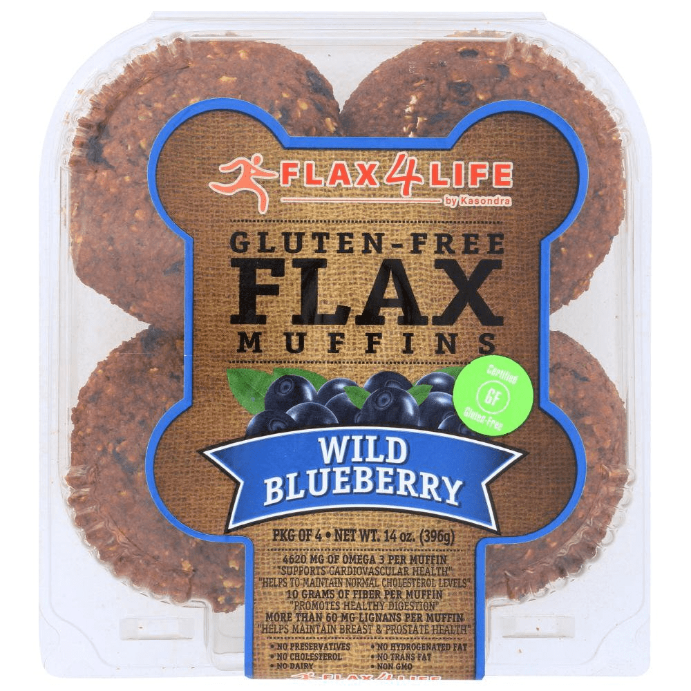 Flax 4 Life Blueberry Muffins, 14oz (pack of 6)