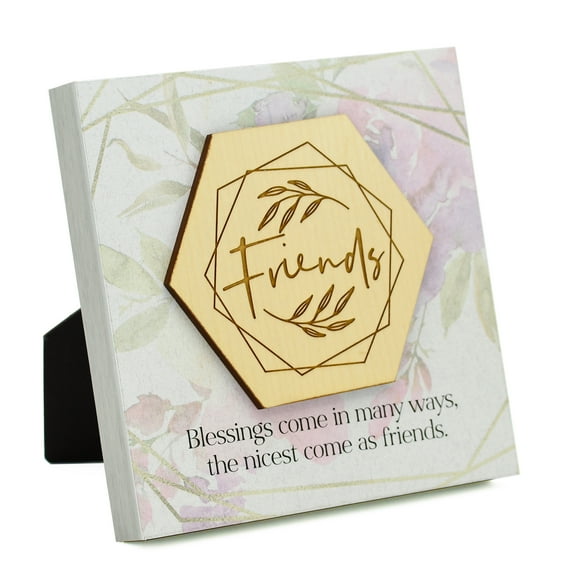 DEXSA Friends Meadow Wood Plaque 6 inches x 6 inches