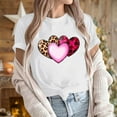 thumbnail image 5 of qucoqpe Women's Valentine's Day Tops Love Heart Printed Tee Crew Neck Short Sleeve T-shirs, 5 of 5