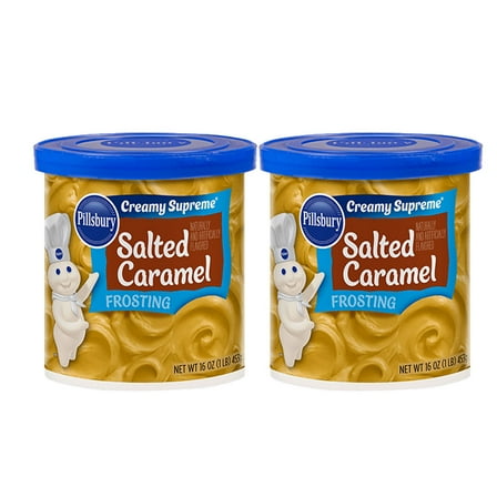 Pillsbury Creamy Supreme Salted Caramel Flavored Frosting, 16 oz - Palatize Pack of 2