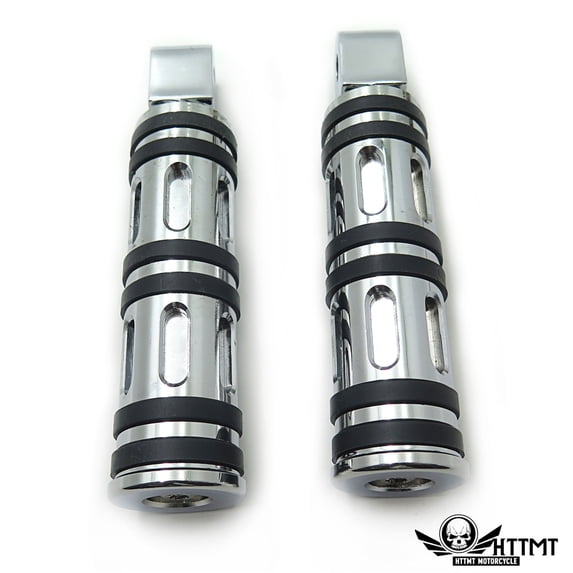 HTTMT- USMT216-099+PA004X2 -Replacement of Chrome Edge Cut Footpegs For Yamaha Road Star Warrior 2002-2009 Front