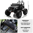 thumbnail image 3 of VOLTZ TOYS Lifted Monster Jeep 24V 2 Seater Classic Ride on Car with Remote Control, Leather Seat and EVA Tires, 3 of 7