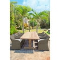 thumbnail image 2 of Padma's Plantation Porto Fino Wood Patio Dining Table in Natural, 2 of 2