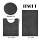 thumbnail image 3 of Juego de alfombrillas de baño ITSOFT, antideslizantes, de chenilla peluda, gris antracita, 3 of 6