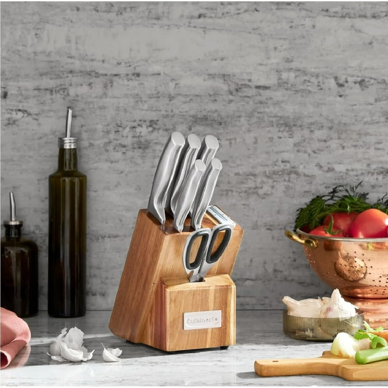 Cuisinart Stainless Steel Knife Set, 7PC Classic Cutlery, Built-In