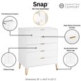 thumbnail image 4 of Manhattan Comfort DUMBO 5-Drawer Tall Dresser from Engineered Wood in White, 4 of 10