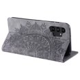 thumbnail image 5 of Case for Samsung Galaxy A32 4G Wallet Case for Women Girls with Card Holder, Embossed Flower Pattern Magnetic Flip PU Leather Purse Protective Phone Cover for Samsung Galaxy A32 4G, Grey, 5 of 11