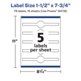 thumbnail image 6 of Avery Removable Wraparound Band Labels, 1.5" x 7.75", 75ct, 6 of 10