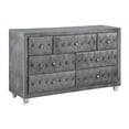 thumbnail image 6 of Deanna Upholstered Tufted Bedroom Set Grey, 6 of 8