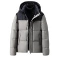 thumbnail image 2 of Puntoco Chaqueta Acolchada Gruesa Para Exteriores Con Cremallera Y Capucha De Manga Larga Para Hombre, 2 of 6