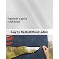 thumbnail image 6 of 4th of July RV Awning Sun Shade Screen 9'X7' 250 Anniversary Eagle Mesh Sunscreen Patriotic Stars American Flag Awning Shade Screen with Zipper UV Blocker Completed Kits for RV Motorhome Camper, 6 of 7