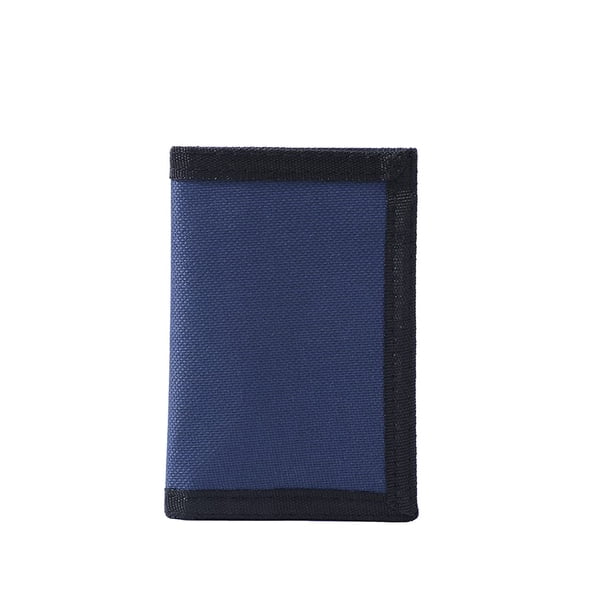 Leyeve Cartera Triple De Lona Para Deportes Al Aire Libre Para Niños, Festivales, Regalos De Cumpleaños, Carteras Para Niños, Cartera Con Pegatina Mágica, Cartera Utilitaria Para Azul Oscuro