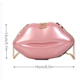 thumbnail image 3 of Fashion Clutches Messenger Bag Chain Coin Bag Mobile Phone Bag Lips Shape Chain Shoulder Bag Mini Crossbody Messenger Lip Satchel PVC Handbags WHITE, 3 of 8