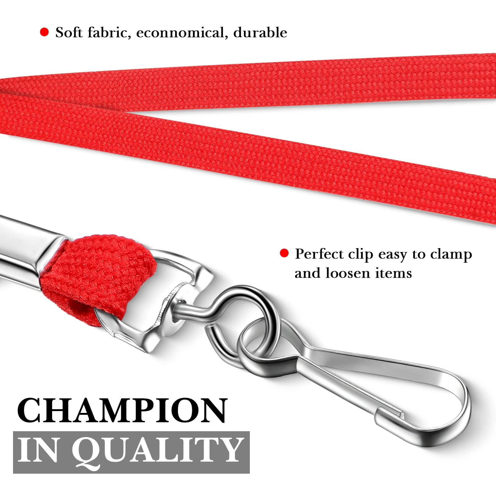 200 Lanyards For Id Name Badge Holder Neck Lanyard Flat With Clips Straps Office School Nurse