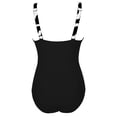 thumbnail image 5 of Mifsaly One Piece Swimsuit for Women Tummy Control V Neck Mesh Monokini Elegant Slim Fit Ruched Bathing Suits Summer Beach Vacation Swimwear S, 5 of 6