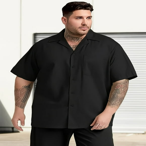 Men‘s Big & Tall Classic Fit Short Sleeve Signature Comfort Flex Shirt