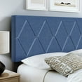 thumbnail image 6 of Boyd Sleep Diamond Blue Linen Twin Size Fully Upholstered Platform Bed Frame with Adjustable Headboard, Qualified Box Spring or Foundation Required for Use, 6 of 14