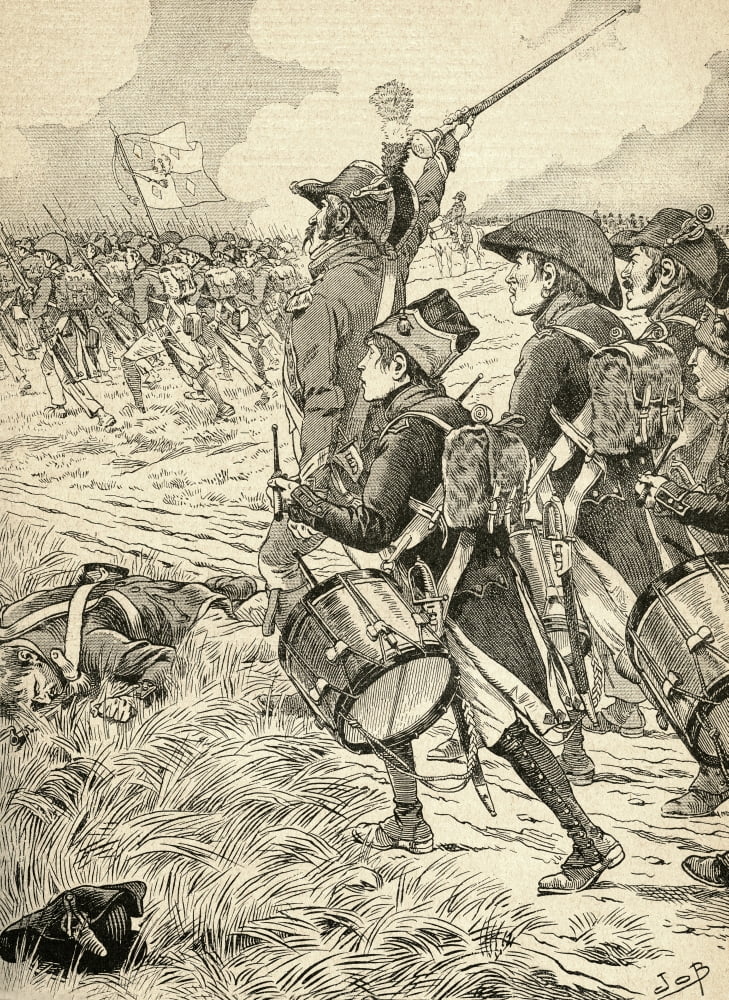 The Battle of Marengo Italy in 1800 fought between the French forces under Napoleon Bonaparte and the Austrians From Agenda Buvard du Bon Marche published 1917 Canvas Art - Ken Welsh Design Pics (12