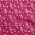 thumbnail image 1 of oneOone Viscose Chiffon Magenta Fabric Circus Quilting Supplies Print Sewing Fabric By The Yard 42 Inch Wide, 1 of 5