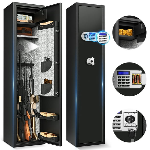 DOULAMI Gun Safe for Rifle, Upgraded Quick Access 6Gun Large Rifle Gun