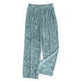 thumbnail image 7 of QATAINLAV Vacation Sales Wide Leg Pants for Women Elastic High Waisted Baggy Lounge Pant Casual Velvet Cozy Yoga Sweatpants Solid Color Trousers with Pockets Mint Green M, 7 of 7