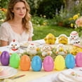 thumbnail image 5 of 12-Piece Easter Egg Chick Figurines Set - Openable Surprise Eggs with Baby Chick Inside, Festive Basket Stuffers for Kids, 5 of 6