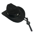 thumbnail image 2 of Sombrero de disfraz para mascotas perfecl sombrero de vaquero Negro, 2 of 8