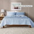 thumbnail image 6 of Mainstays Crinkle Pillow Sham, Standard, Light Blue, 1 Pack, 6 of 8