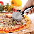 thumbnail image 3 of Fixturedisplays Roue de Coupe à Pizza, Cortador de Pizza, Roue de Coupe en Acier Inoxydable, Noir Robuste 21913, 3 of 8
