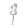 thumbnail image 2 of Dream Lifestyle Cake Numeral Topper Crown Style Dazzling Acrylic Number Cake Topper Anniversary Birthday Party Decoration for Home, 2 of 8