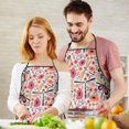 thumbnail image 5 of Pioneer Flower Floral Print Pattern Apron-Garden Aprons for Women with Pockets-Cotton Linen Waterproof Kitchen Cooking Gardening Aprons Adjustable for Kitchen,Cooking,BBQ and Salon 33x27 Inch, 5 of 7