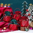 thumbnail image 4 of Nkmbld Christmas Gift Bags Bulk Christmas Bags Leather Tote Bucket Christmas Eve Velvet Gift Bags Christmas Fruit Candy Cloth Velvet Bags, 4 of 8